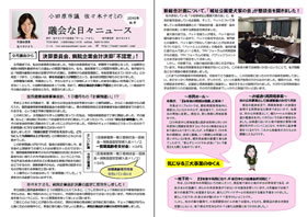 佐々木ナオミ議会な日々ニュース2010年秋号 佐々木ナオミ議会な日々ニュース2010年秋号